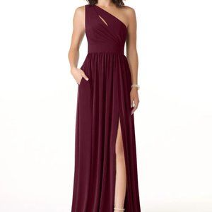 Azazie Jasna Bridesmaid Dress, Cabernet, Size A8